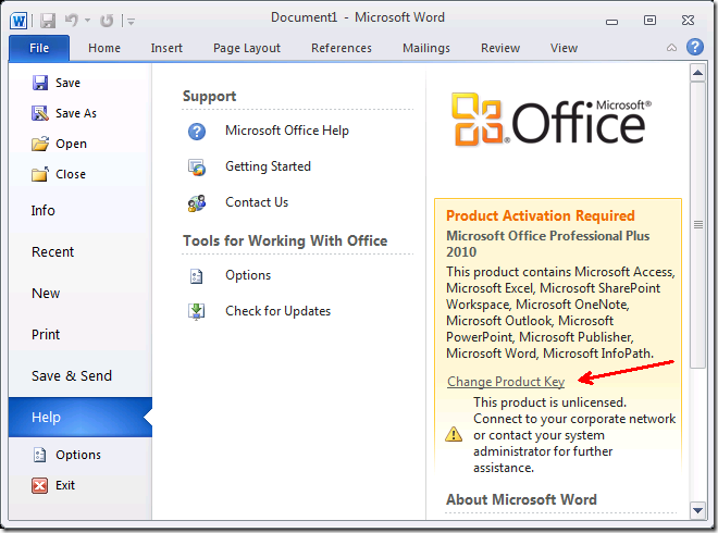 Microsoft Office Standard 2010 Serial Key Free Download